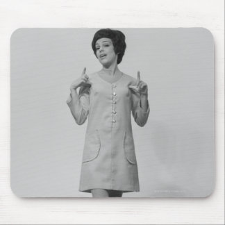 Woman Gesturing Mouse Mat