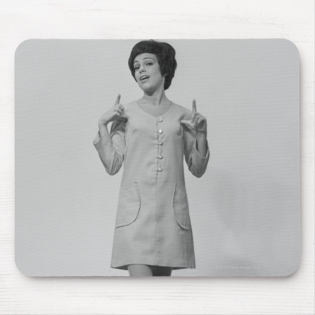 Woman Gesturing Mouse Mat (Front)