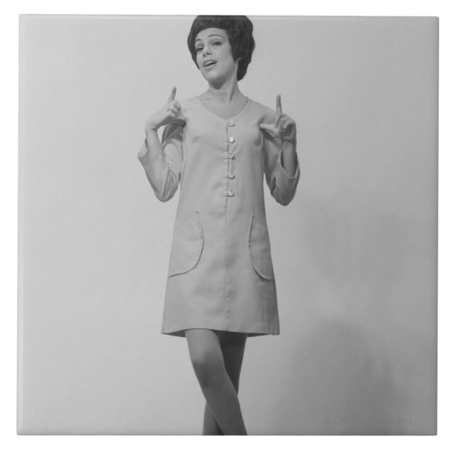 Woman Gesturing Tile (Front)