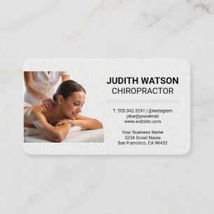 Woman Getting Back Massage Business Card