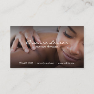 Woman Getting Back Massage Holistic Healing Business Card