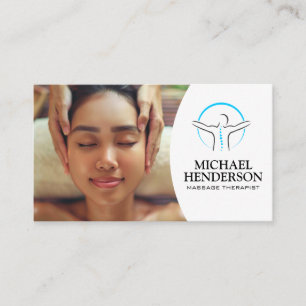 Woman Getting Head Massage Business Card