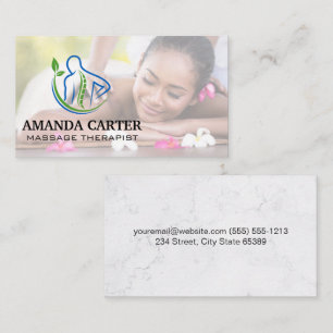 Woman Getting Massage Business Card