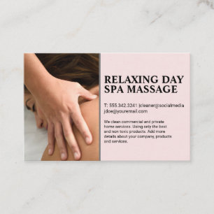 Woman Getting Massaged Business Card
