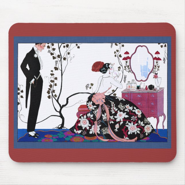 Woman Getting Ready for a Party Mouse Mat (Front)