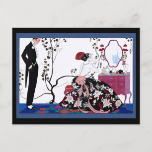 Woman Getting Ready for a Party Postcard