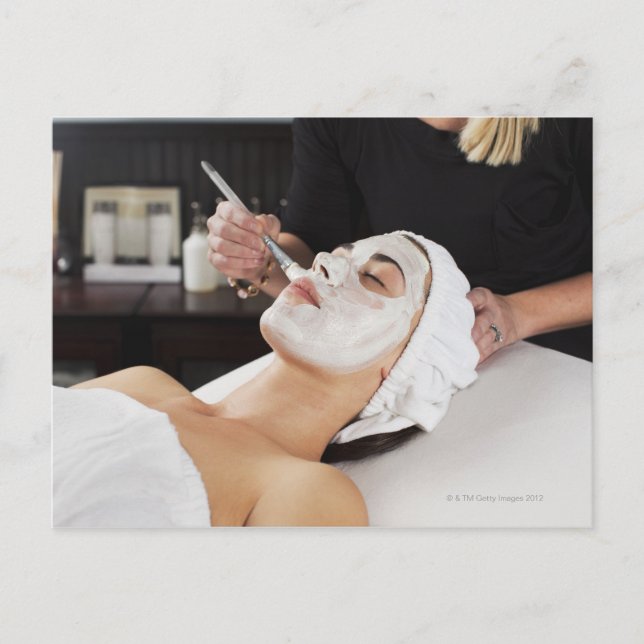Woman Getting Spa Treatment. Postcard (Front)