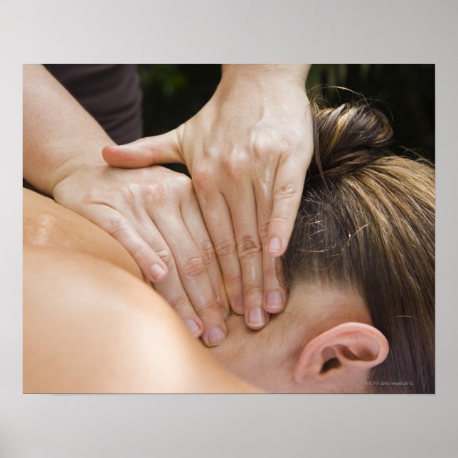Woman getting spa treatment poster (Front)