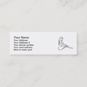 Woman girl mini business card