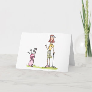 Woman Golfer Card
