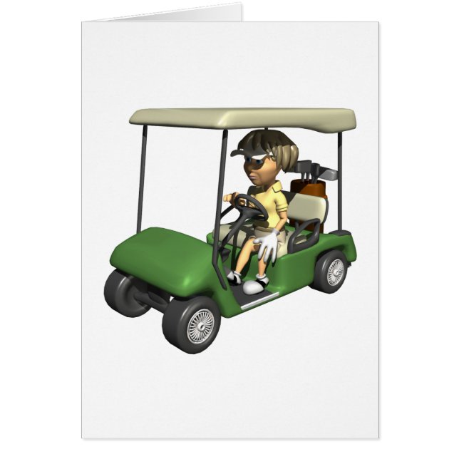 Woman Golfer Cart (Front)