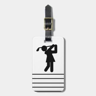 Woman Golfer - Golfing Symbol Luggage Tag