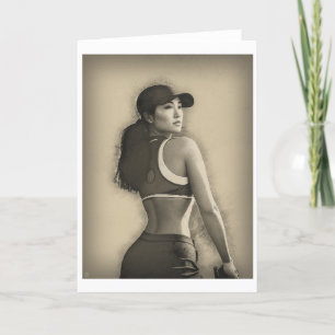 Woman Golfer Greeting Card
