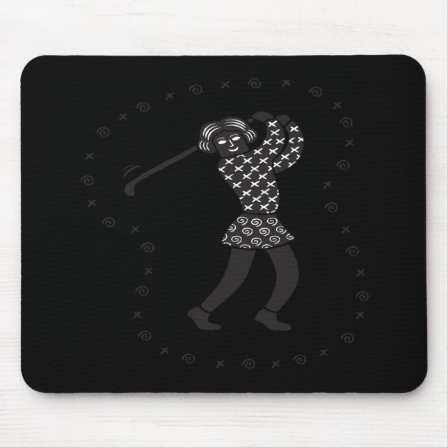Woman Golfer Mouse Mat (Front)