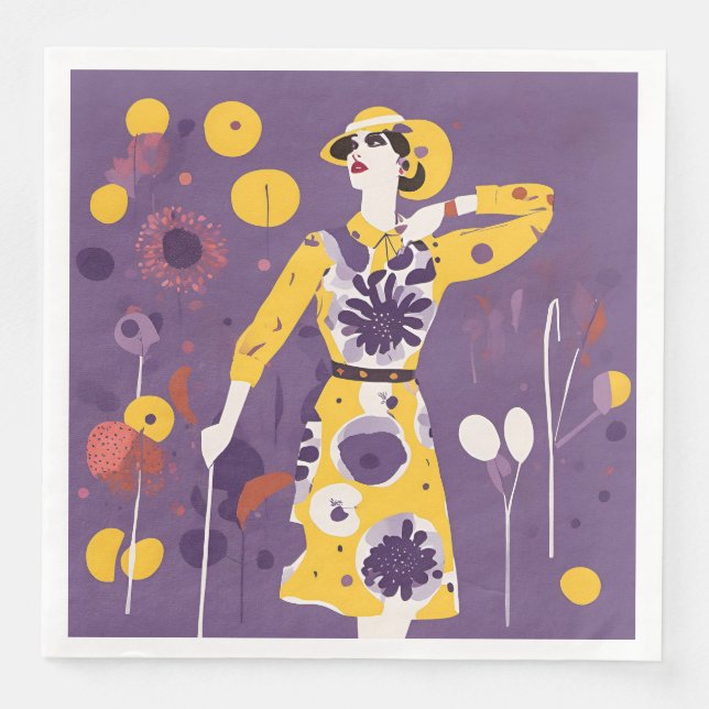 Woman Golfer - Set Of 50 Napkin (Front)