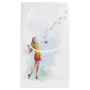 WOMAN GOLFER SMALL GIFT BAG