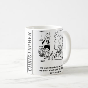 Woman has Broken Arm so Man Washes Dishes. Funny Coffee Mug