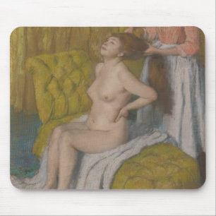 Woman Having Her Hair Combed Mouse Mat