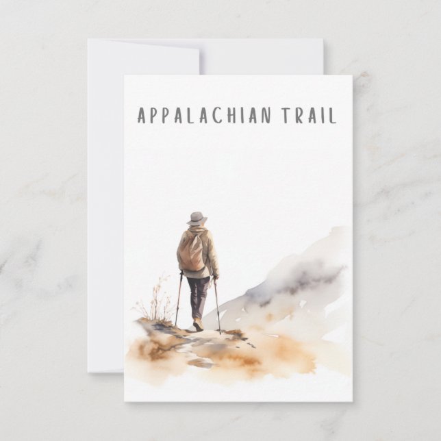 Woman Hiking the Appalachian Trail Blank Card (Front)
