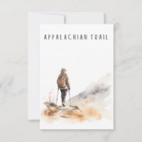 Woman Hiking the Appalachian Trail Blank Card