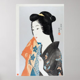 Woman Holding a Hand Towel by Goyō Hashiguchi (192 Poster