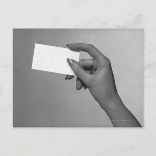 Woman Holding Card