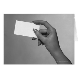 Woman Holding Card