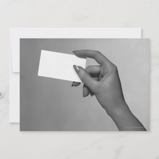 Woman Holding Card (Front)