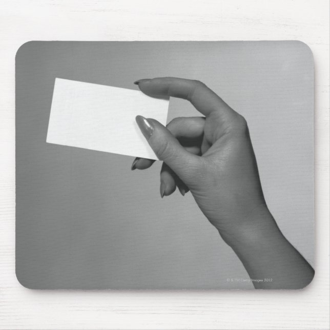 Woman Holding Card Mouse Mat (Front)