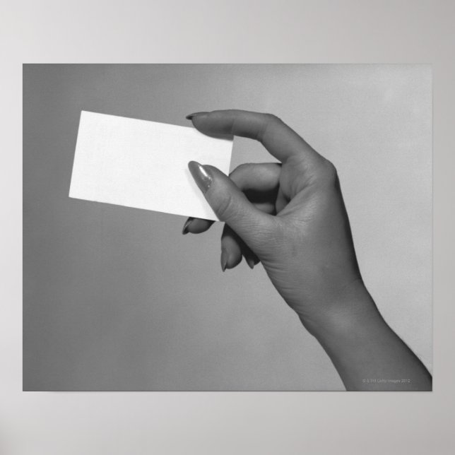 Woman Holding Card Poster (Front)