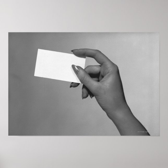 Woman Holding Card Poster (Front)