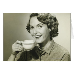 Woman Holding Cups
