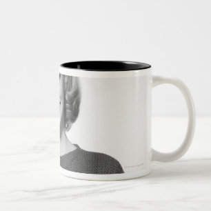 Woman Holding Golf Club Two-Tone Coffee Mug