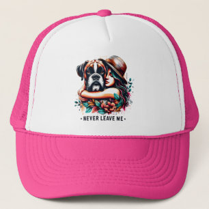 Woman Hugging Bulldog in Hat
