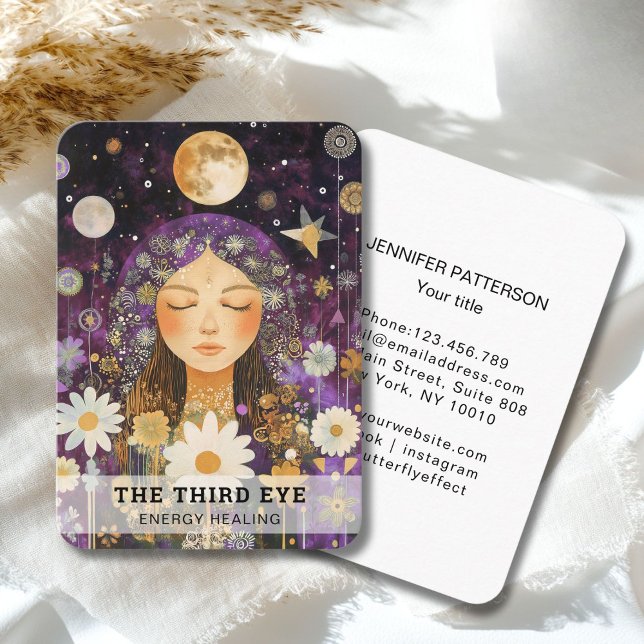 Woman Illustration Energy Heiler Reiki Spirituell Business Card (Woman Illustration Energy Heiler Reiki Spirituell Business Card)
