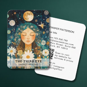 Woman Illustration QR-Code Energy Reiki Spirituell Business Card