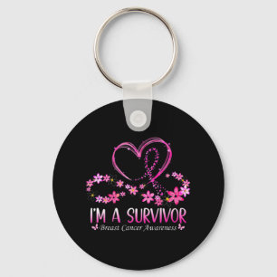 Woman I'm A Survivor Breast Cancer Awareness Pink  Key Ring