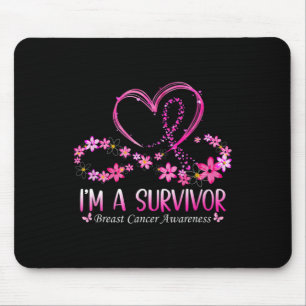 Woman I'm A Survivor Breast Cancer Awareness Pink  Mouse Mat