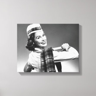 Woman in a Cap Canvas Print