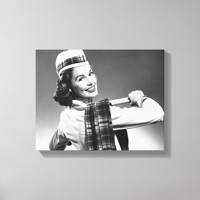 Woman in a Cap Canvas Print (Front)