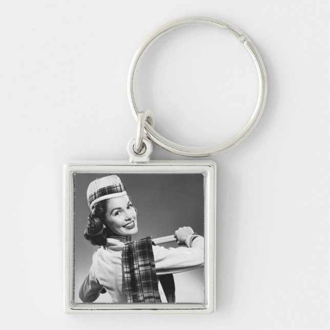 Woman in a Cap Key Ring (Front)