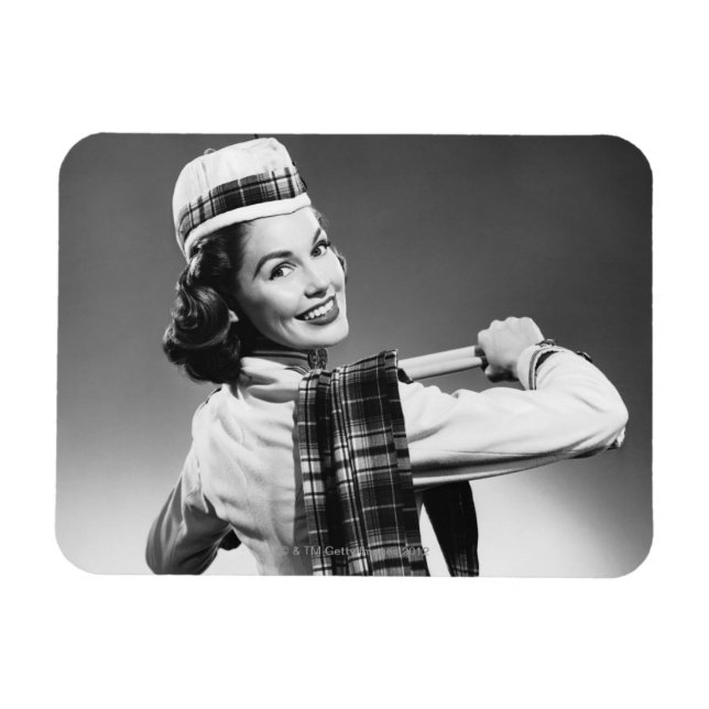Woman in a Cap Magnet (Horizontal)