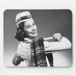 Woman in a Cap Mouse Mat