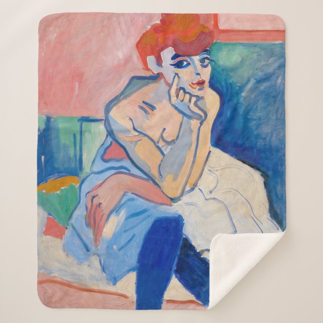 Woman in a Chemise | Andre Derain | Sherpa Blanket (Front)