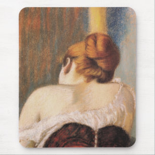 Woman in a Corset (by Federico Zandomeneghi) Mouse Mat