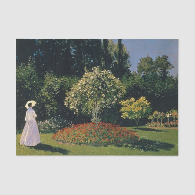 Woman in a Garden by Claude Monet Tissue Paper (Front)