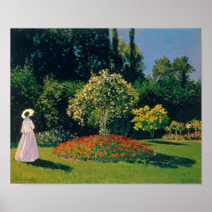 Woman in a Garden, Monet Poster