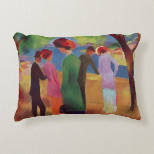 Woman in a Green Jacket, 1913 Decorative Cushion