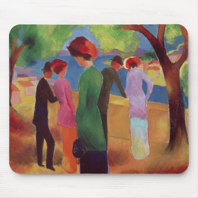 Woman in a Green Jacket, 1913 Mouse Mat (Front)