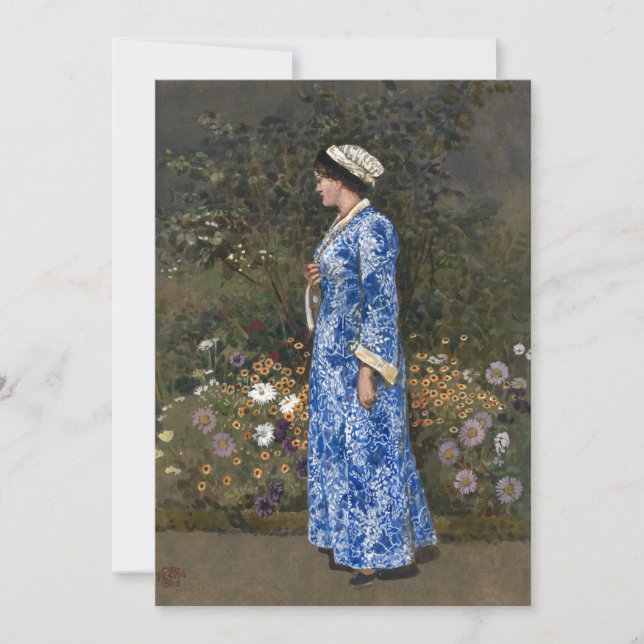 Woman in a Kimono | Walter Crane Card (Front)